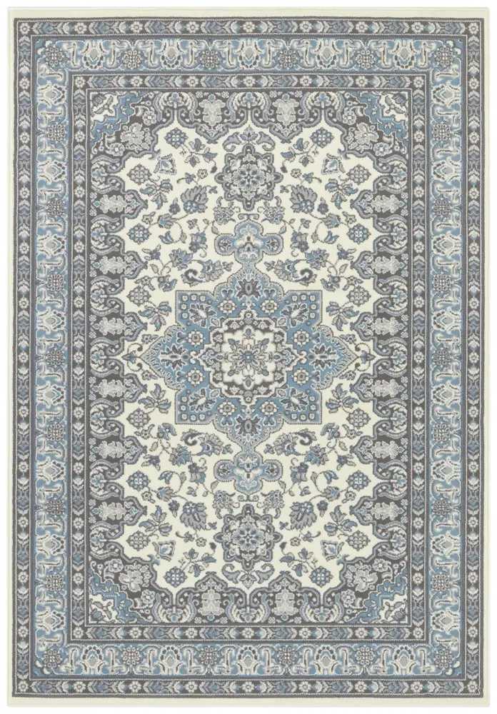 Klassiek vloerkleed - Parun Blauw/Crème