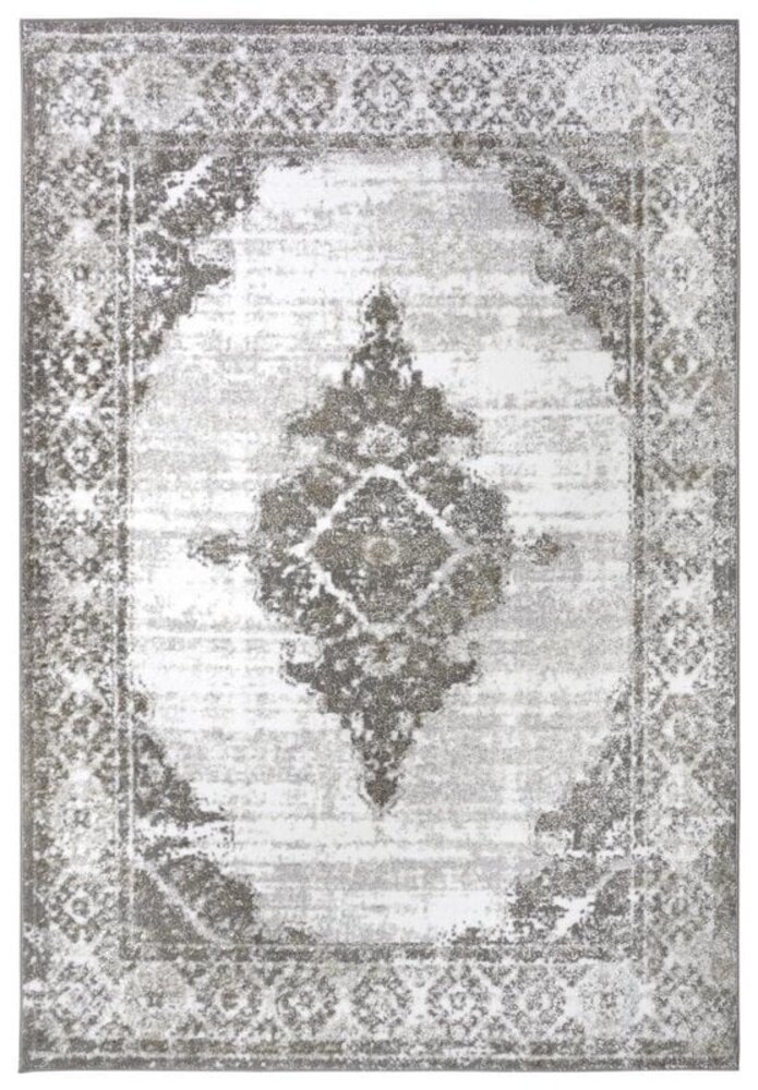 Vintage vloerkleed - Shine Crème/Grijs Vintage vloerkleed - Shine Crème/Grijs