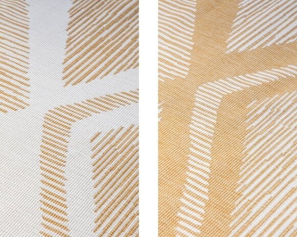 Elle Decoration - Binnen & Buitenkleed - Omkeerbaar - Rhombus - Okergeel