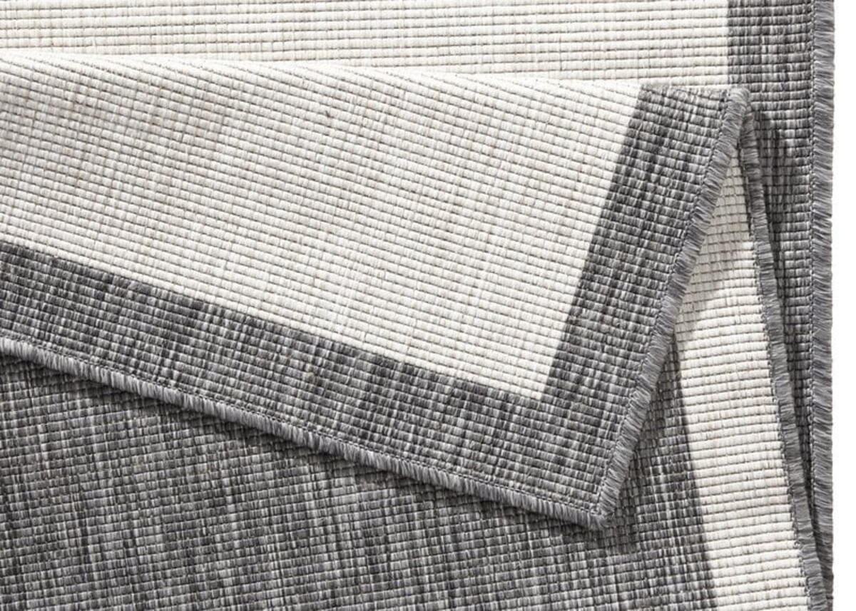 Omkeerbaar vloerkleed - Binnen & Buitenkleed Panama- Grijs / Crème Omkeerbaar vloerkleed - Binnen & Buitenkleed Panama- Grijs / Crème