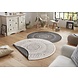Rond Binnen & Buitenkleed Omkeerbaar - Porto Zwart/Crème Rond Binnen & Buitenkleed Omkeerbaar - Porto Zwart/Crème