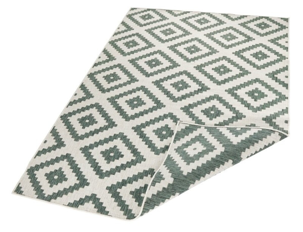 Binnen & Buiten Omkeerbaar vloerkleed - Malta Groen/Crème