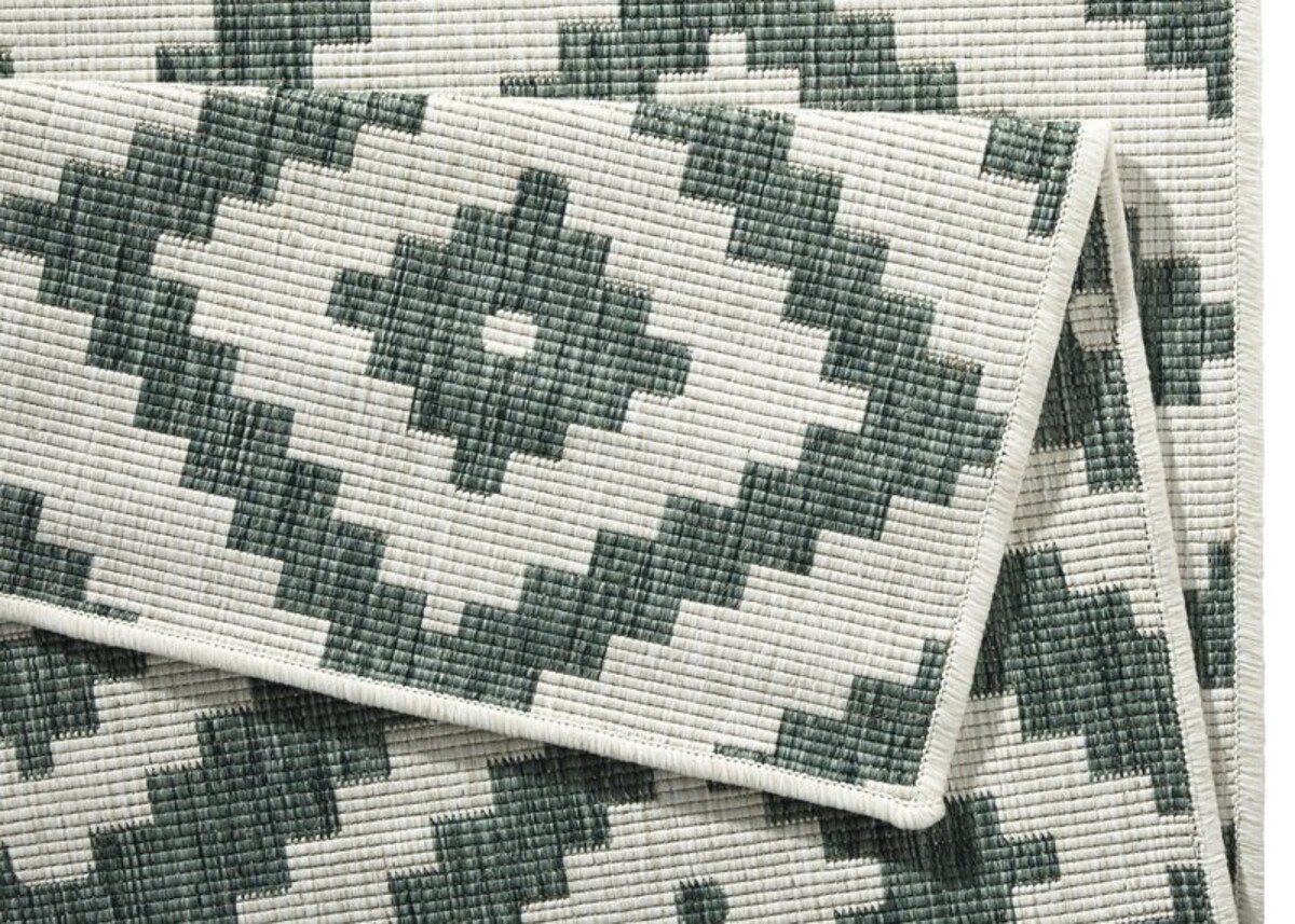 Binnen & Buiten Omkeerbaar vloerkleed - Malta Groen/Crème