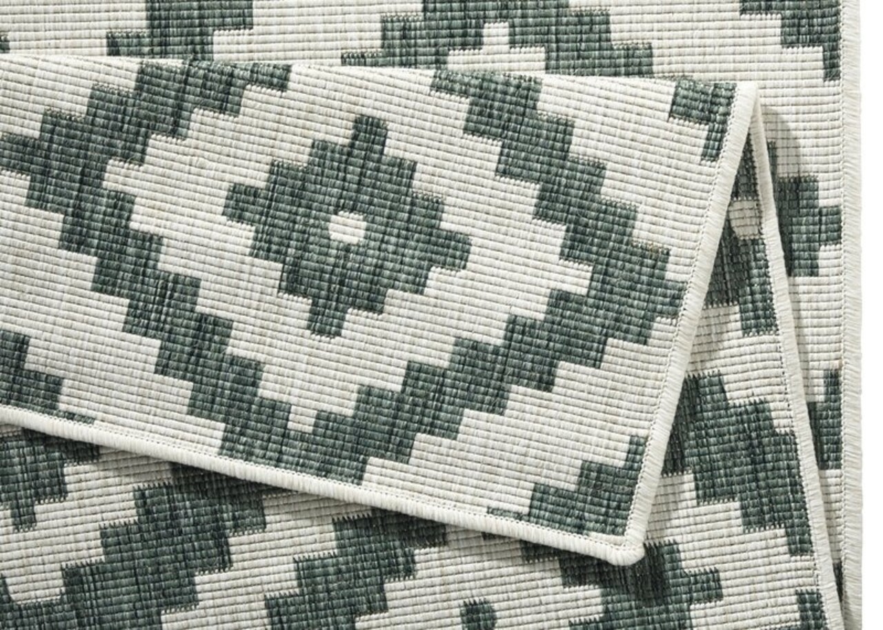 Binnen & Buiten Omkeerbaar vloerkleed - Malta Groen/Crème Binnen & Buiten Omkeerbaar vloerkleed - Malta Groen/Crème