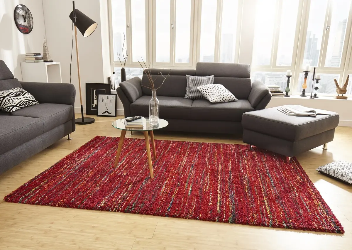 Hoogpolig vloerkleed - Nomadic Chic Rood