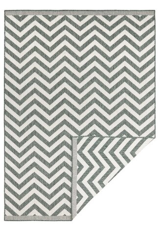 Binnen & Buitenkleed Omkeerbaar - Palma Groen/Crème