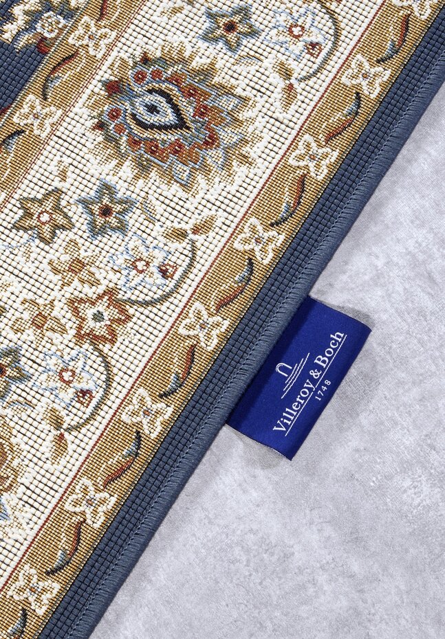 Vintage binnen- en buitenkleed - Nicolas Blauw/Crème Vintage binnen- en buitenkleed - Nicolas Blauw/Crème