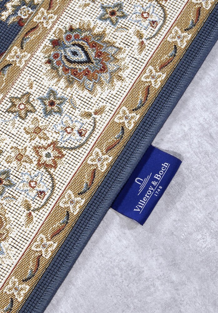 Vintage binnen- en buitenkleed - Nicolas Blauw/Crème Vintage binnen- en buitenkleed - Nicolas Blauw/Crème