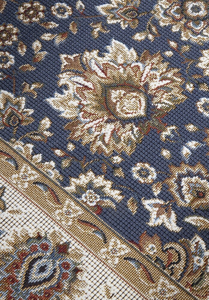 Vintage binnen- en buitenkleed - Nicolas Blauw/Crème Vintage binnen- en buitenkleed - Nicolas Blauw/Crème