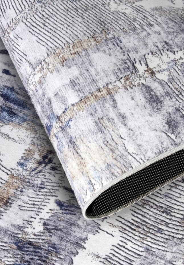 Elle Decoration - Imagination - Laagpolig vloerkleed - Malard - Blauw / Beige