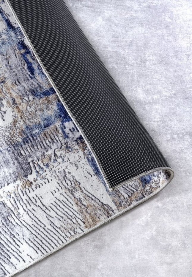 Elle Decoration - Imagination - Laagpolig vloerkleed - Malard - Blauw / Beige