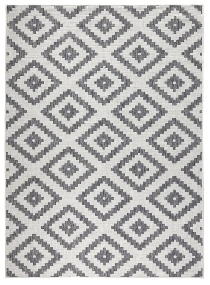 Binnen & Buiten Omkeerbaar vloerkleed - Malta Grijs/Crème