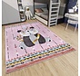 Kindervloerkleed - Adventures Panda Roze