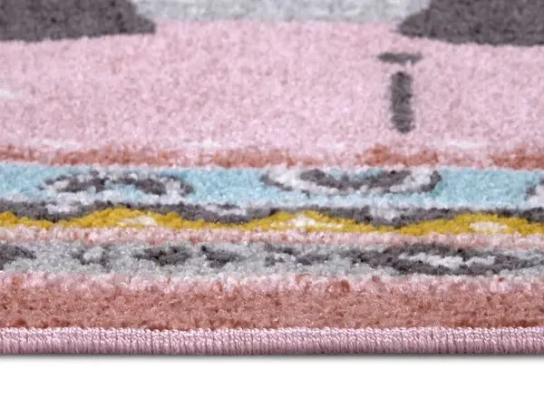 Kindervloerkleed - Adventures Panda Roze