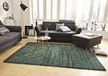 Hoogpolig vloerkleed - Nomadic Chic Groen/Blauw