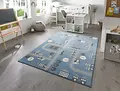Kindervloerkleed - Adventures Stad Design Blauw