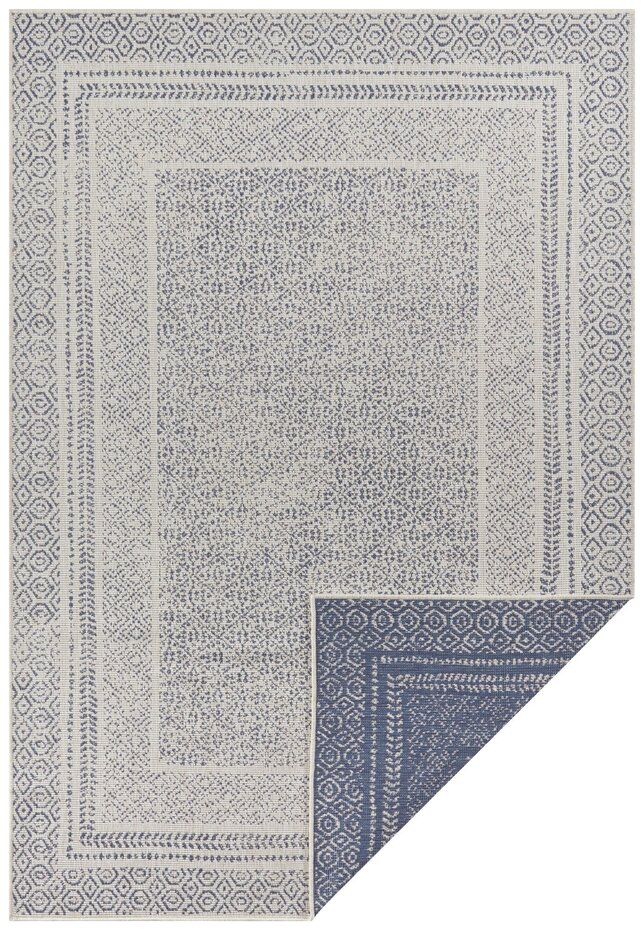 Omkeerbaar Binnen - En Buitenkleed - Vintage Retro Blauw
