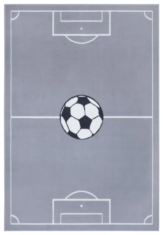 Kindervloerkleed - Voetbalveld Grijs Kindervloerkleed - Voetbalveld Grijs