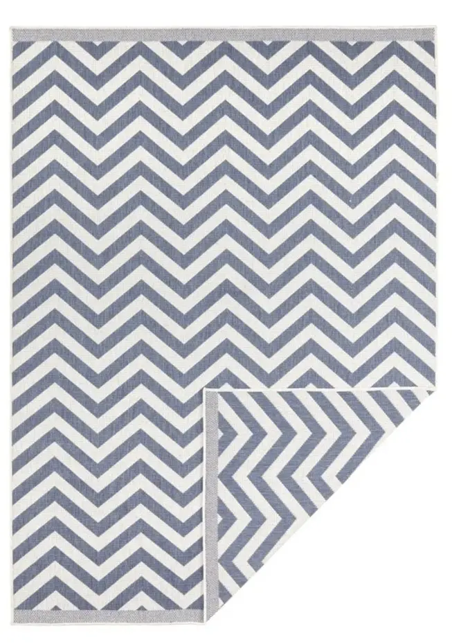 Binnen & Buitenkleed Omkeerbaar - Palma Blauw/Crème Binnen & Buitenkleed Omkeerbaar - Palma Blauw/Crème