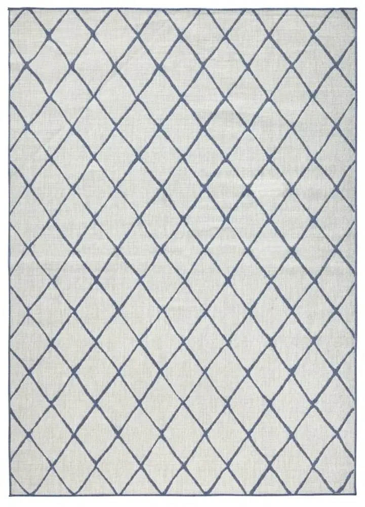 Binnen & Buiten Omkeerbaar vloerkleed - Malaga Blauw/Crème Binnen & Buiten Omkeerbaar vloerkleed - Malaga Blauw/Crème