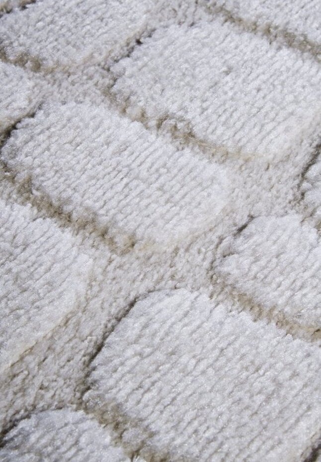 Elle Decoration - Gallery - Hoogpolig vloerkleed - Artistique - Crème Wit