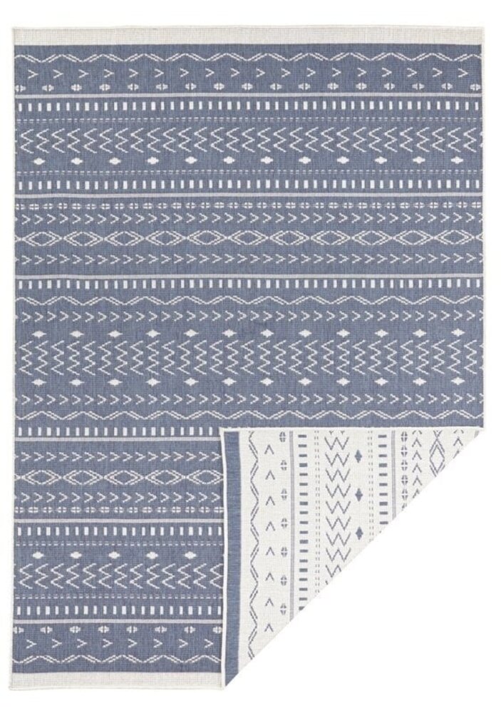 Binnen & Buitenkleed Omkeerbaar - Kuba Blauw/Crème Binnen & Buitenkleed Omkeerbaar - Kuba Blauw/Crème