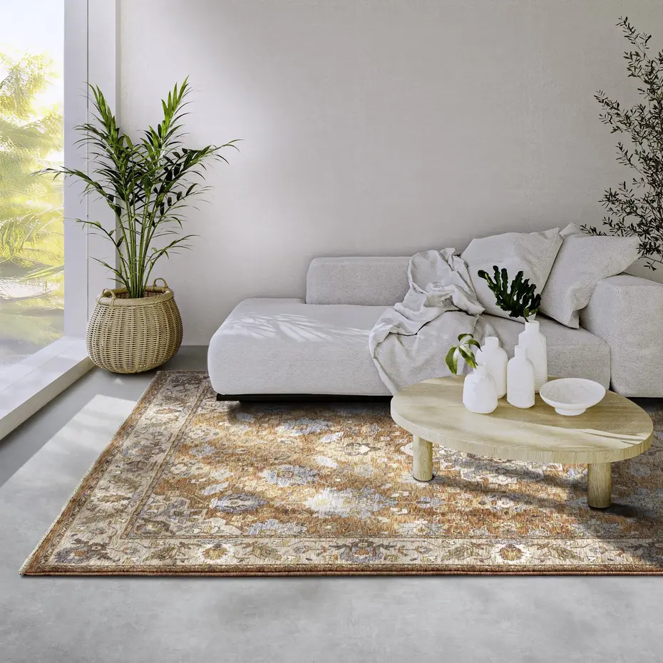 Villeroy & Boch - Oosters Motief Laagpolig vloerkleed - Egon - Koper / Multi