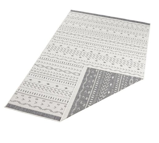 Binnen & Buitenkleed Omkeerbaar - Kuba Grijs/Crème