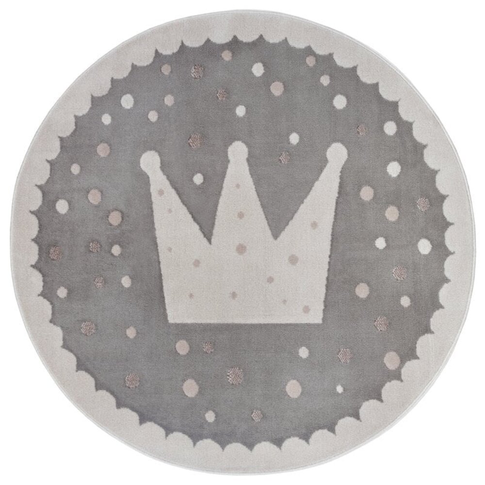 Kindervloerkleed - Adventures Kroon Grijs/Crème Kindervloerkleed - Adventures Kroon Grijs/Crème
