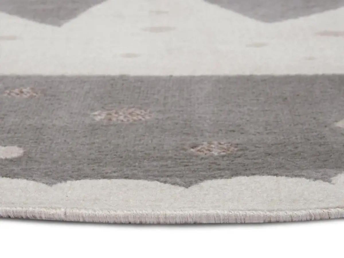 Kindervloerkleed - Adventures Kroon Grijs/Crème Kindervloerkleed - Adventures Kroon Grijs/Crème