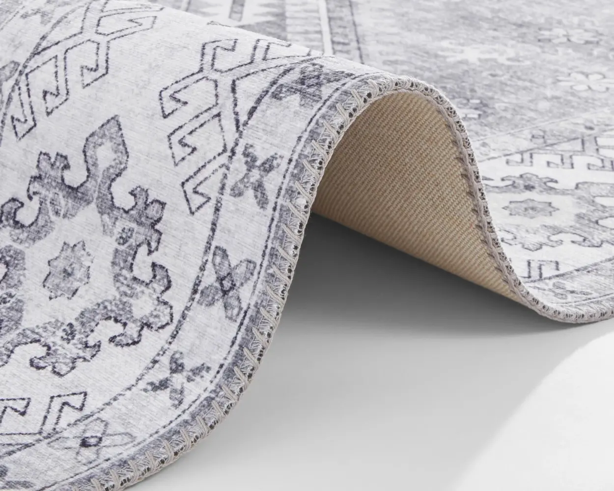 Vintage vloerkleed - Oriental Gratia Graphite/Grijs Vintage vloerkleed - Oriental Gratia Graphite/Grijs