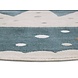 Kindervloerkleed - Adventures Kroon Blauw/Crème Kindervloerkleed - Adventures Kroon Blauw/Crème