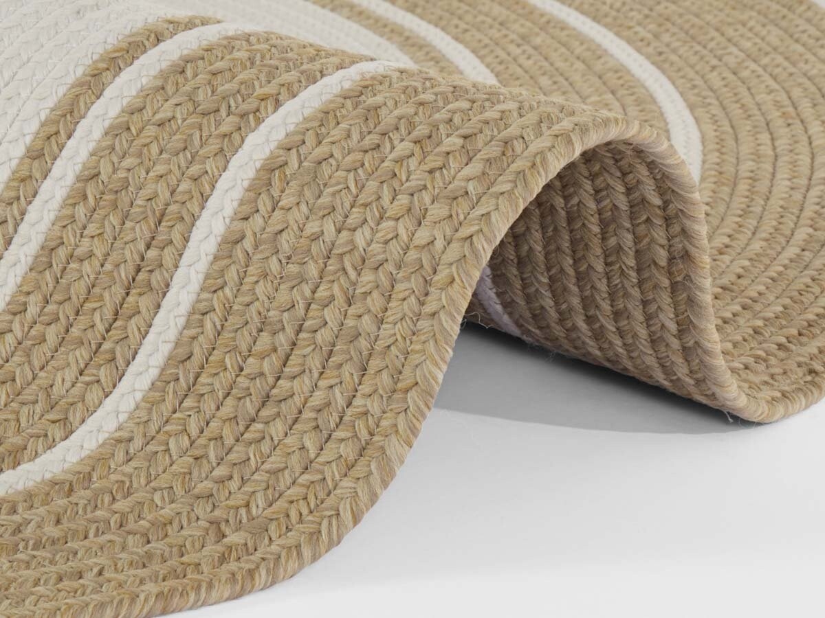 Rond Binnen- En Buitenkleed - Trenzado Beige/Crème Rond Binnen- En Buitenkleed - Trenzado Beige/Crème