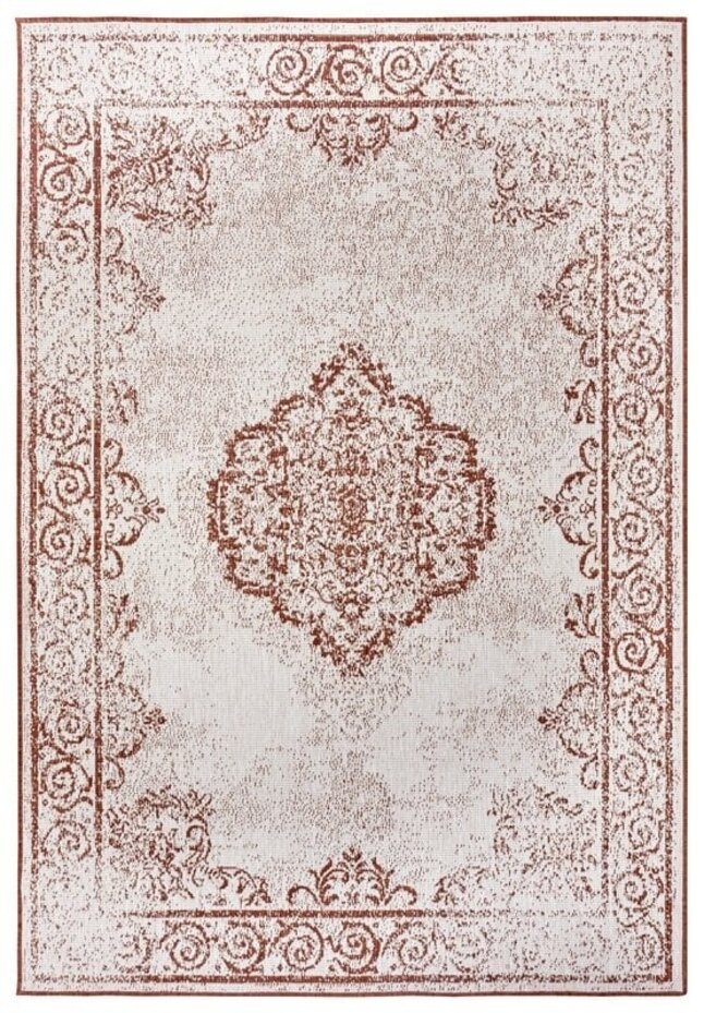 Vintage Binnen & Buitenkleed Omkeerbaar - Cebu Terra/Crème
