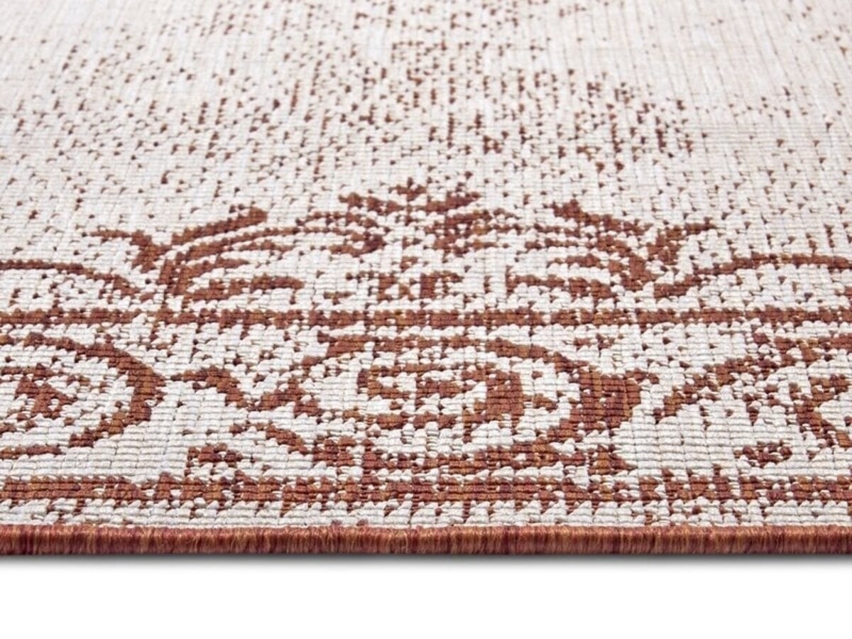 Vintage Binnen & Buitenkleed Omkeerbaar - Cebu Terra/Crème