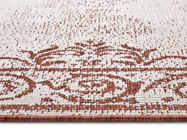Vintage Binnen & Buitenkleed Omkeerbaar - Cebu Terra/Crème