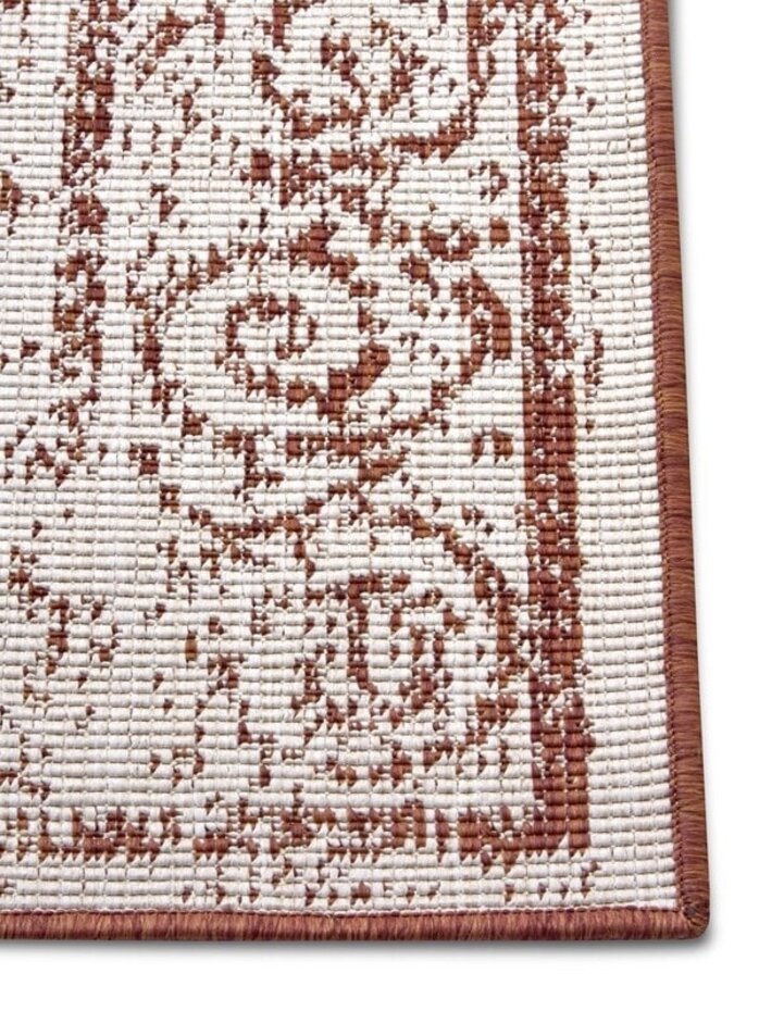 Vintage Binnen & Buitenkleed Omkeerbaar - Cebu Terra/Crème