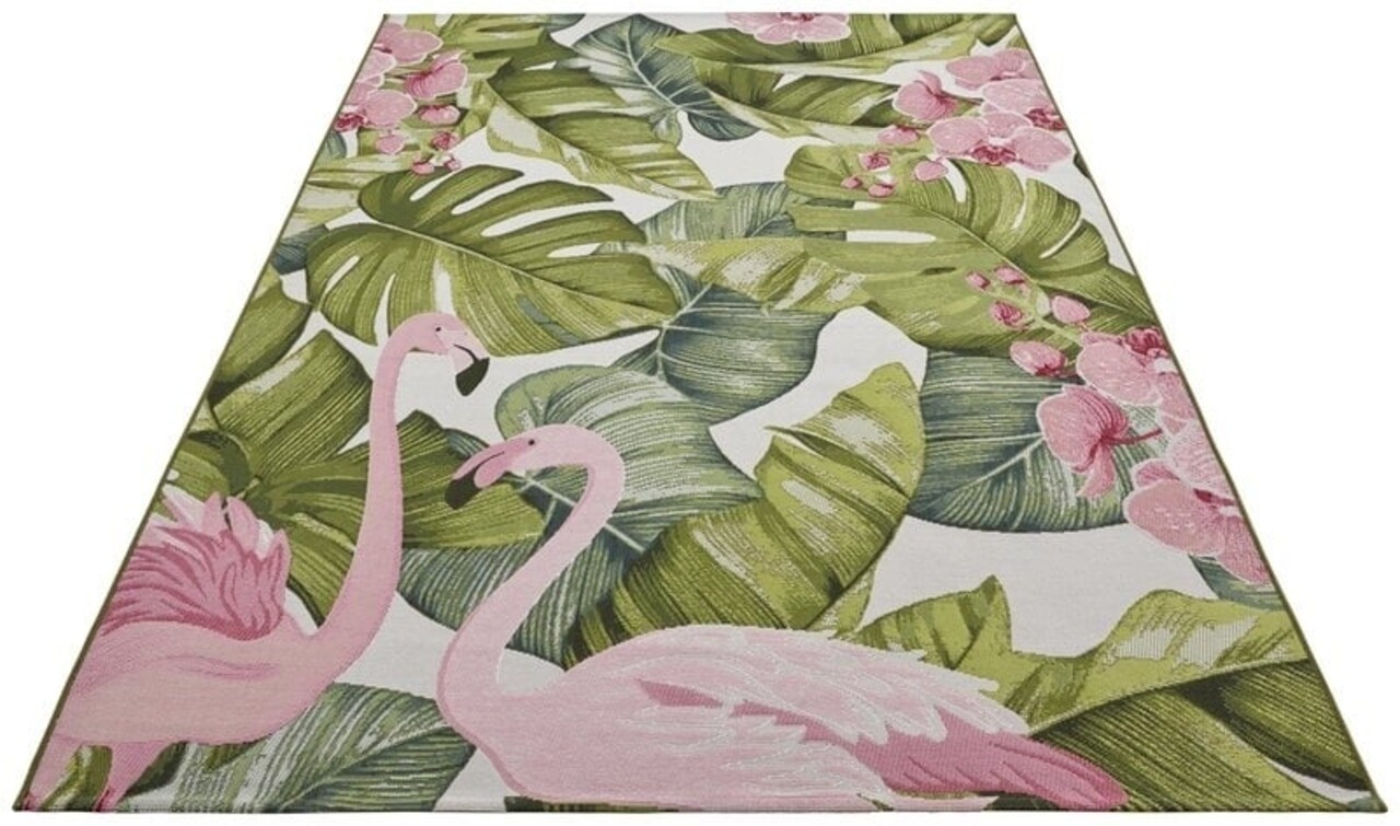Binnen- En Buitenkleed - Tropical Flamingo Multicolor Binnen- En Buitenkleed - Tropical Flamingo Multicolor
