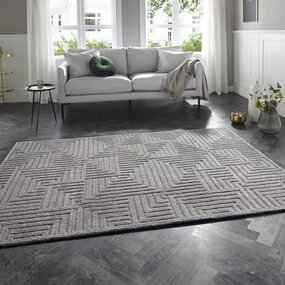 Elle Decoration Elle Decoration - Modern Design vloerkleed - Zacht Laagpolig - 3D Effect - Grijs