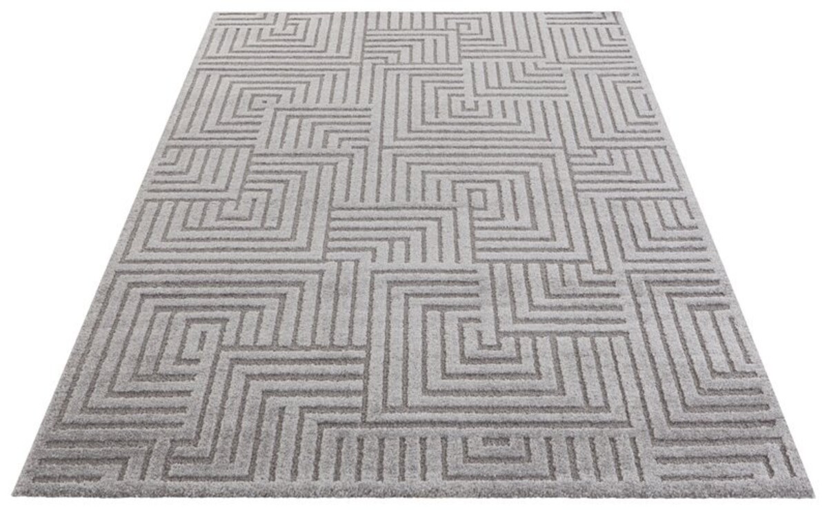 Elle Decoration - Modern Design vloerkleed - Zacht Laagpolig - 3D Effect - Grijs