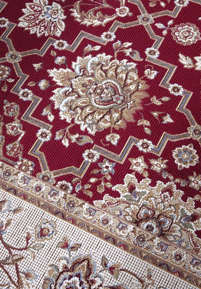 Vintage binnen- en buitenkleed - Pierre Rood/Crème Vintage binnen- en buitenkleed - Pierre Rood/Crème