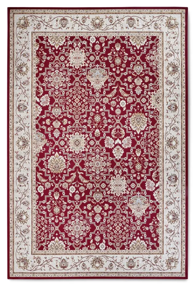 Vintage binnen- en buitenkleed - Pierre Rood/Crème Vintage binnen- en buitenkleed - Pierre Rood/Crème