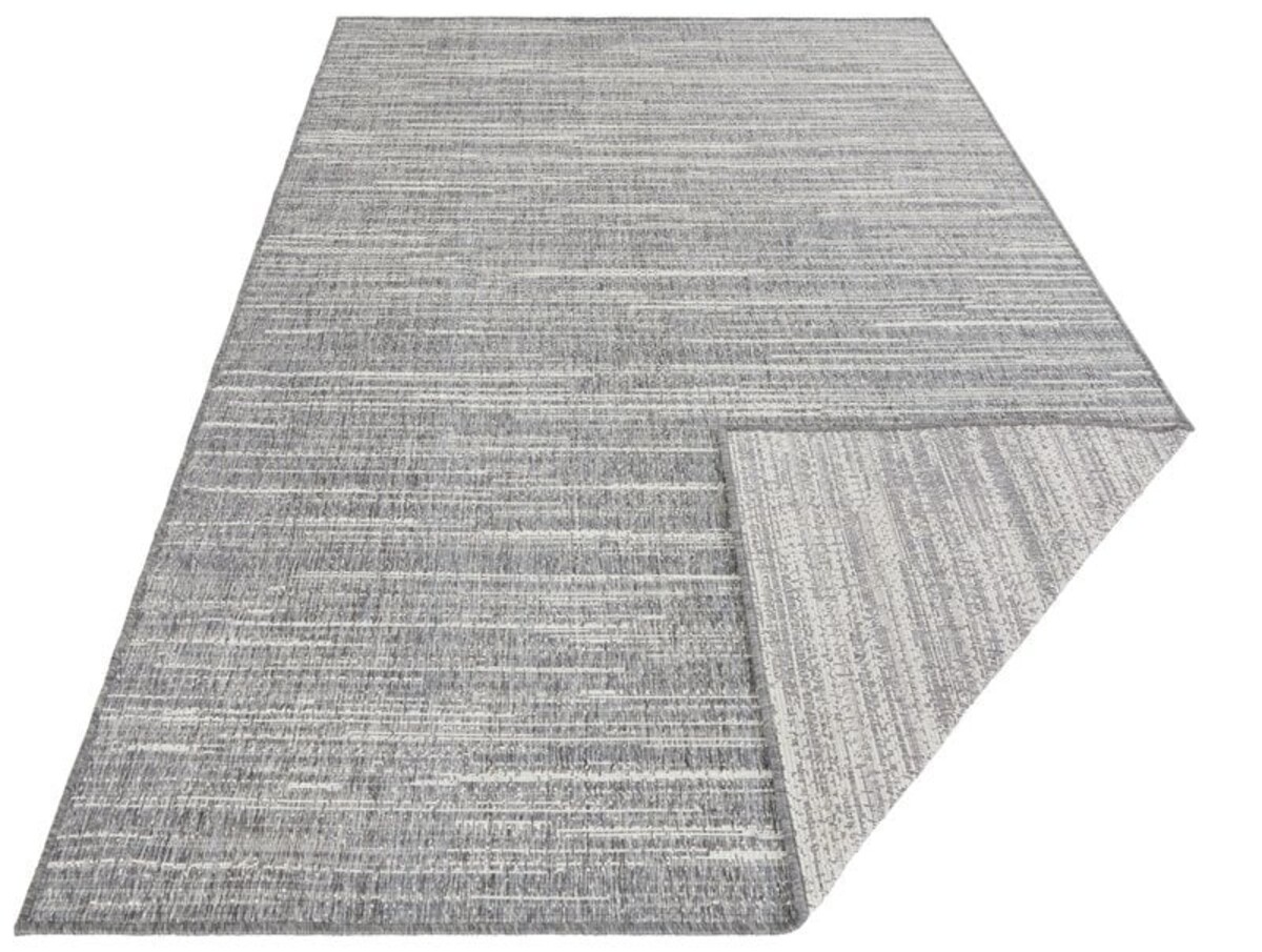 Elle Decoration - Binnen & Buitenkleed - Omkeerbaar - Gemini - Gemeleerd - Zilver Elle Decoration - Binnen & Buitenkleed - Omkeerbaar - Gemini - Gemeleerd - Zilver