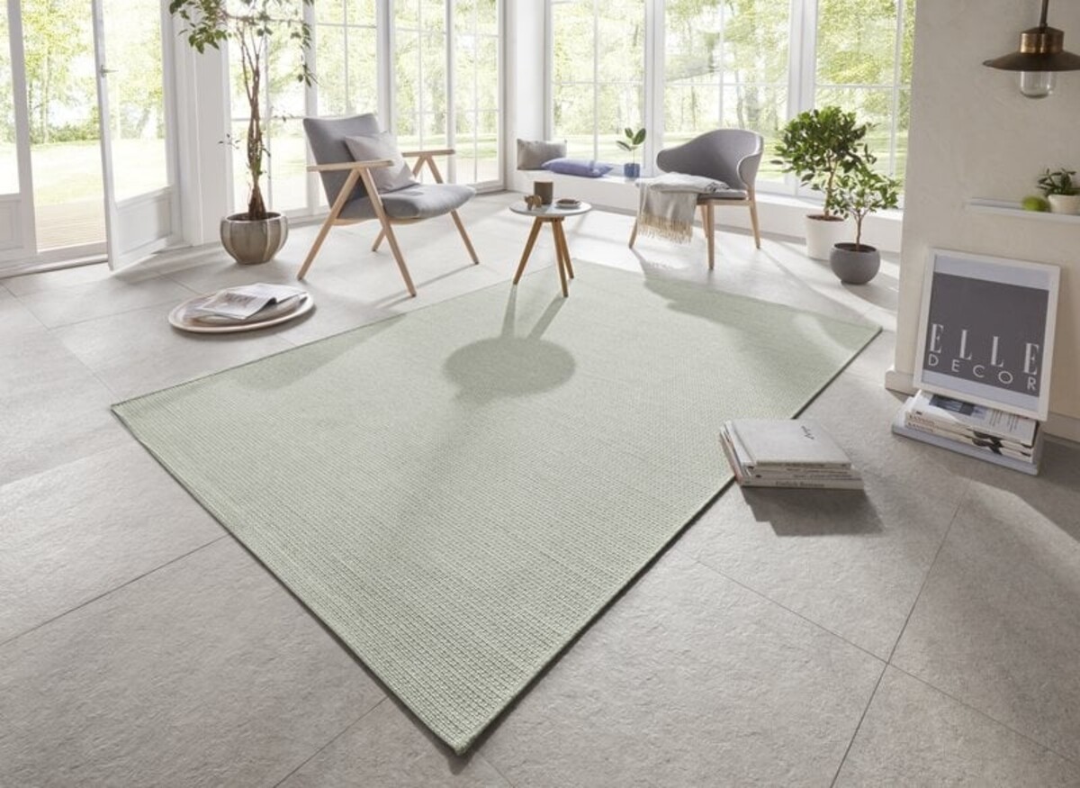 Elle Decoration - Binnen & Buitenkleed - Secret - Laagpolig - Groen