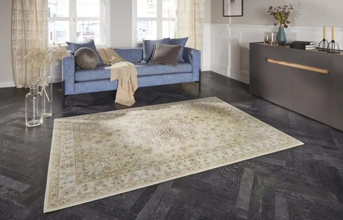 Elle Decoration - Klassieke vloerkleed - Nain - Geel