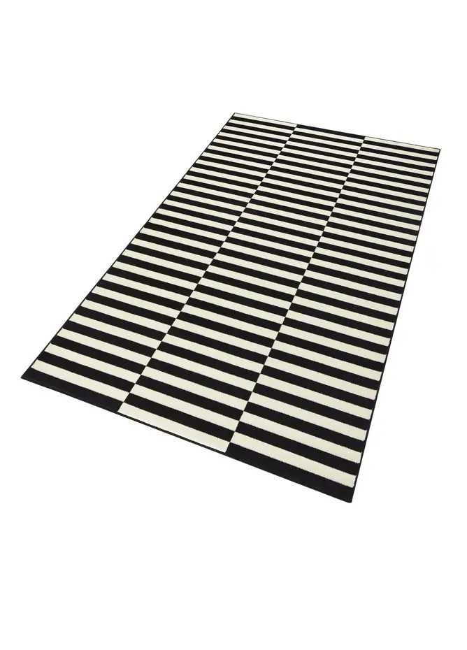 Design vloerkleed - Gloria - Zwart/Crème