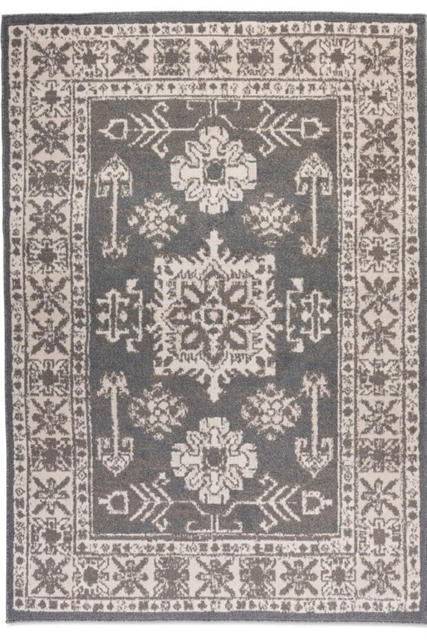 Vintage vloerkleed - Flode Grijs/Bruin Vintage vloerkleed - Flode Grijs/Bruin