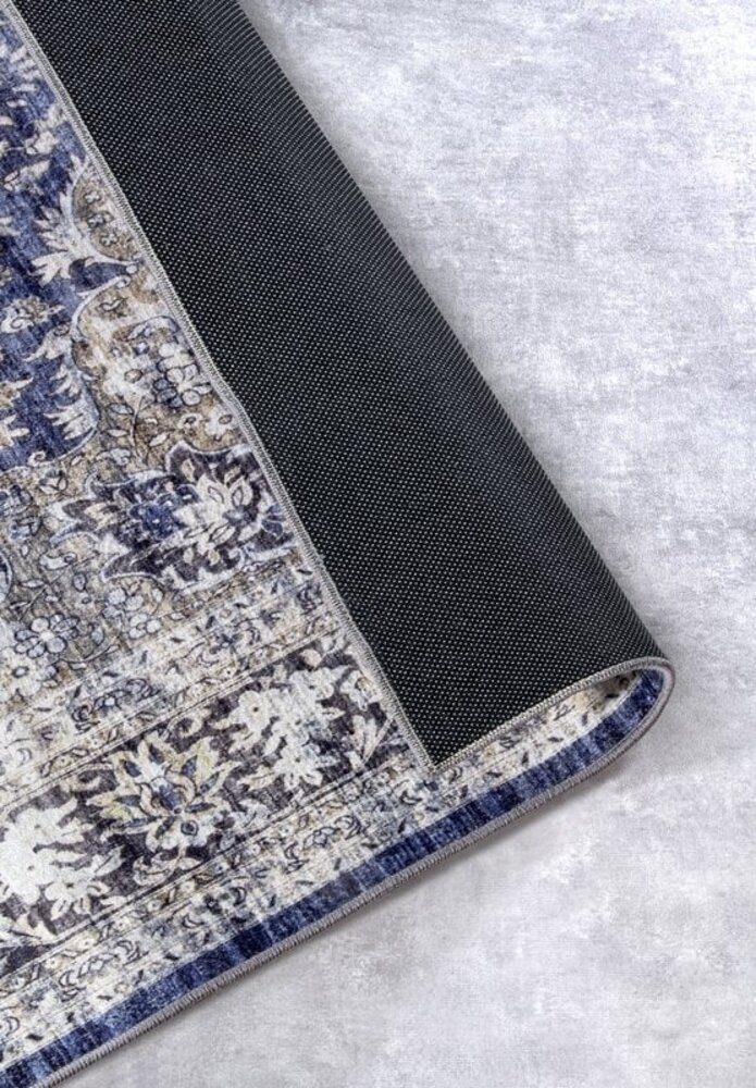 Freundin Home Collection - Asya Laagpolig Vintage vloerkleed - Donkerblauw / Crème Freundin Home Collection - Asya Laagpolig Vintage vloerkleed - Donkerblauw / Crème