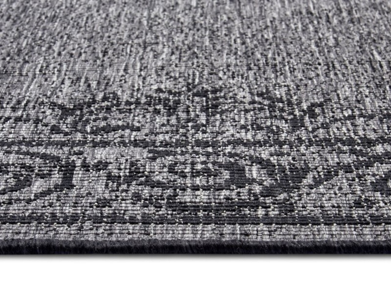 Vintage Binnen & Buitenkleed Omkeerbaar - Cebu Grijs/Antraciet