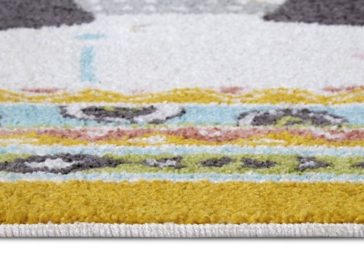 Kindervloerkleed - Adventures Panda Geel/Multicolor Kindervloerkleed - Adventures Panda Geel/Multicolor